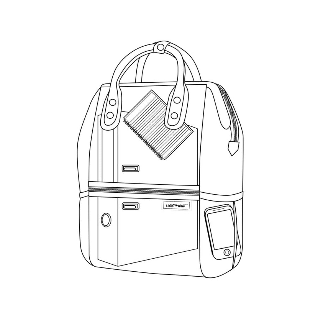Light + Nine Master Short Backpack Multi Rose Light + Nine