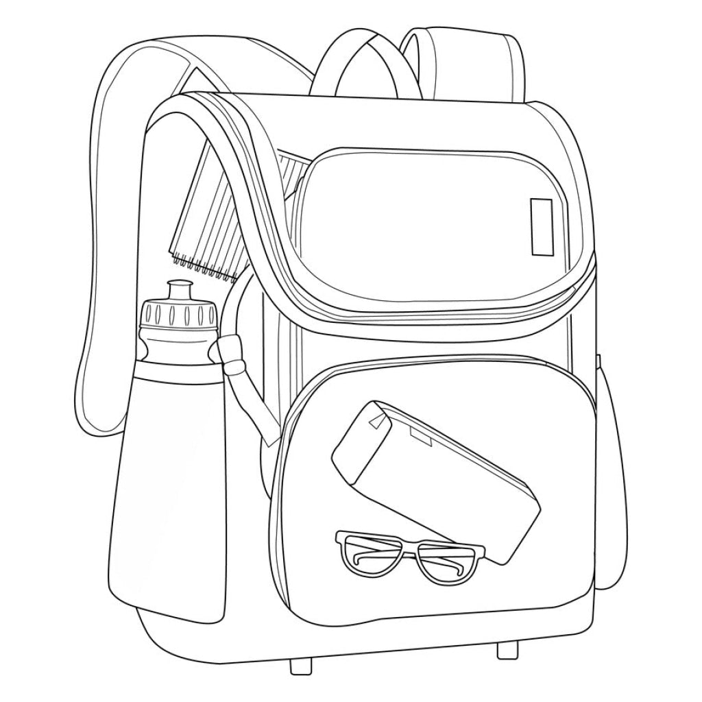 Light + Nine Student Backpack Neon Pink Light + Nine