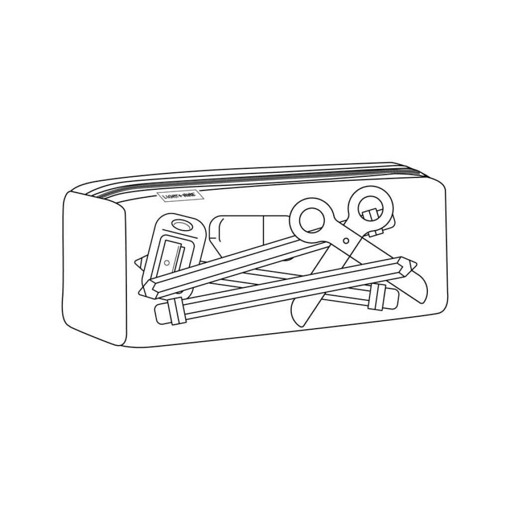 Light + Nine Pencil Pouch Multi Rose Light + Nine