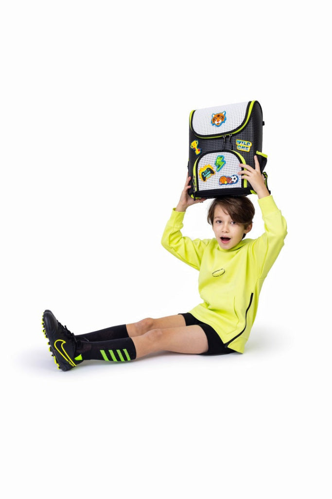 Light + Nine Student Backpack Neon Lime Light + Nine
