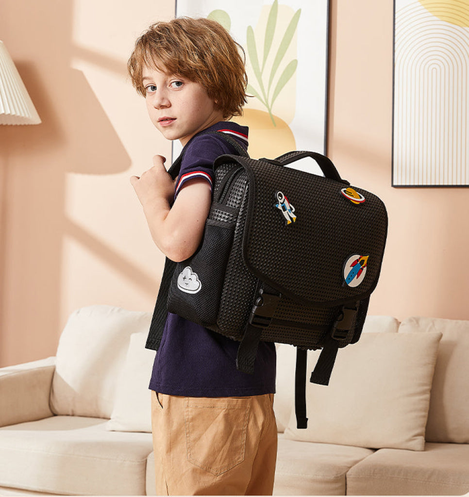 Light + Nine Student Horizontal Backpack Black Light + Nine