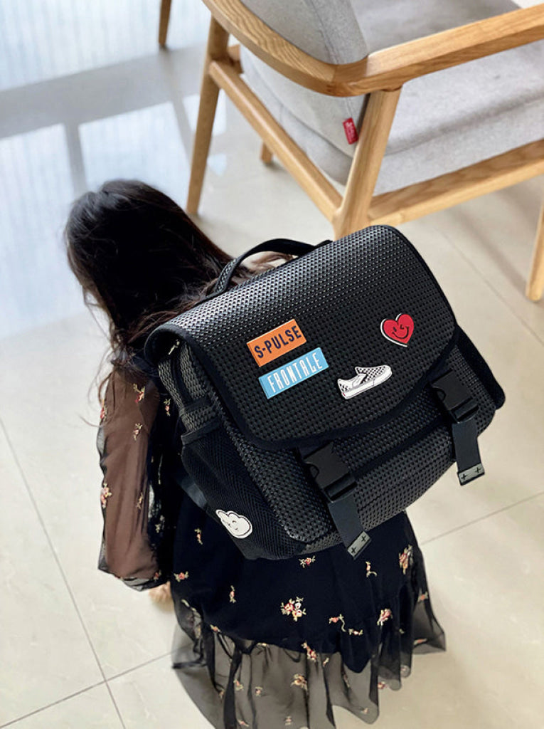 Light + Nine Student Horizontal Backpack Black Light + Nine