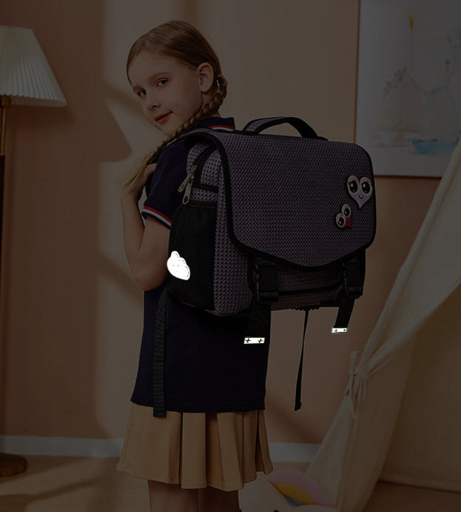 Light + Nine Student Horizontal Backpack Black Light + Nine