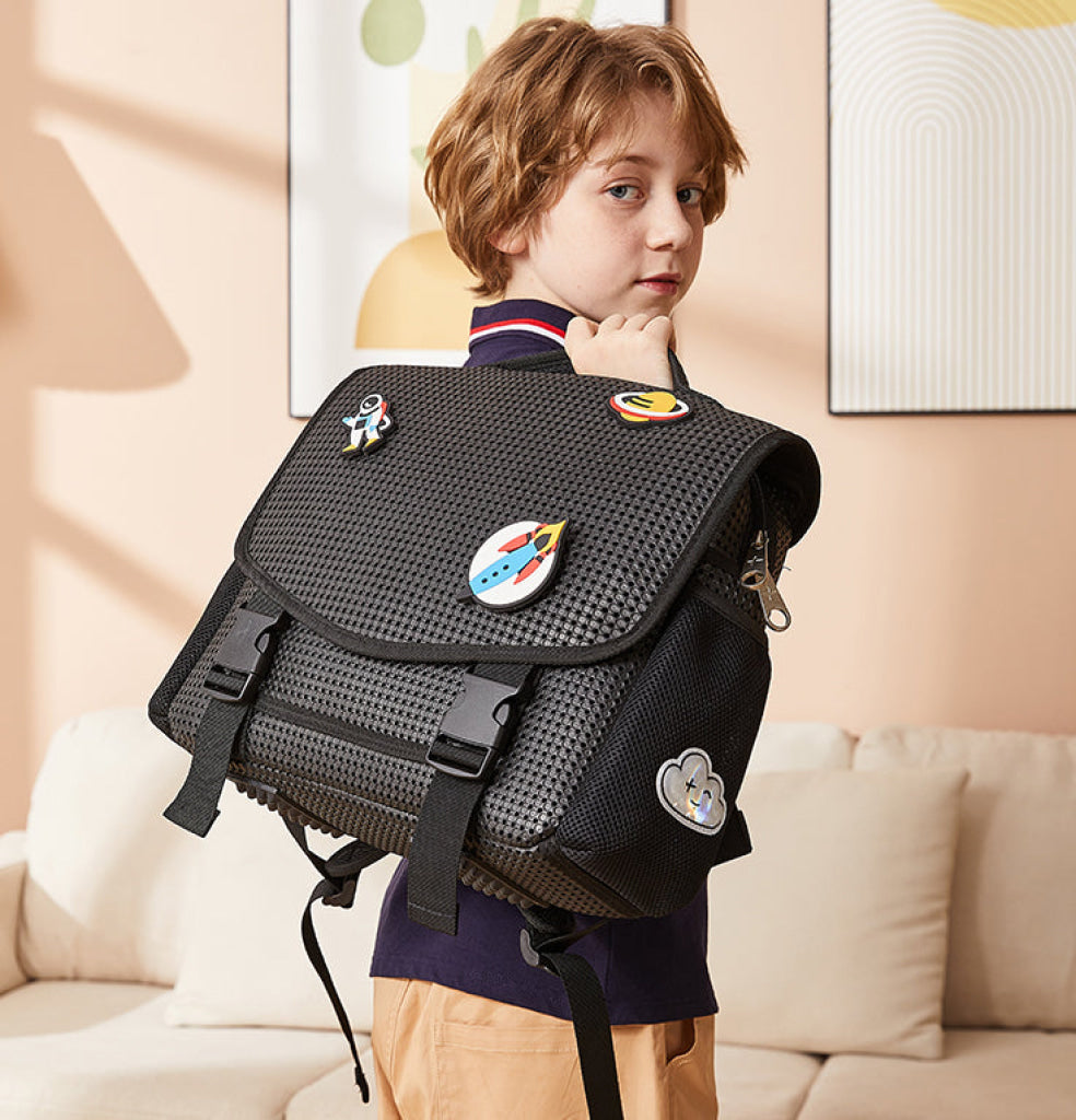 Light + Nine Student Horizontal Backpack Black Light + Nine